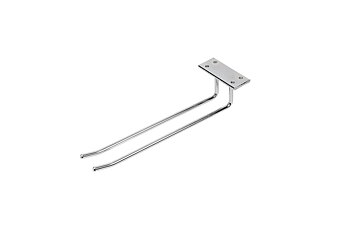 Glass mount for roof mounting, Silver, 1 sektion