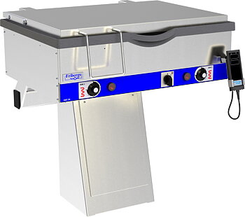 Frying griddle Cast iron hob,  90mm deep -2 zone