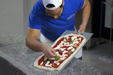 Perforated board for pizza by the meter/in pala - 2