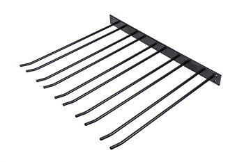 Glass mount for wall mounting, Black, 5 sections