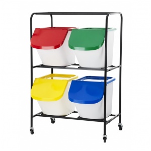 Reverse rack with 4x40 liter container