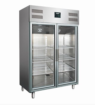 Commercial refrigerator with glass door - 2/1 GN M