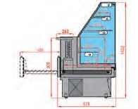 Kyld konditorimonter med 3 hyllor, ventilerad, + 3 ° / + 5 ° C,  - 3