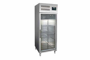 Commercial refrigerator with glass door - 2/1 GN 