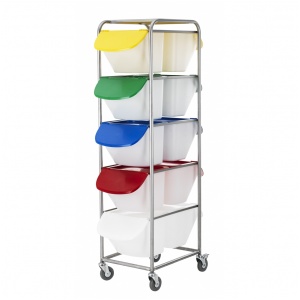 Reverse rack with 10x15 liter container