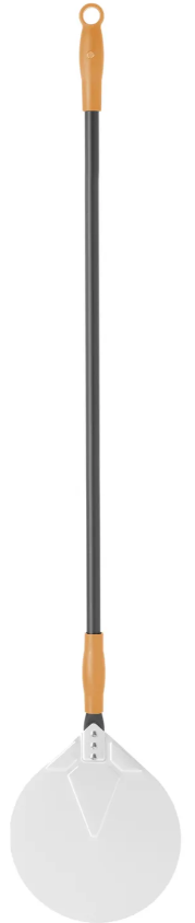 Pizzaspade rund rostfritt stål 230x1200 mm