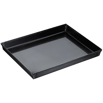 rectangular baking tray in blue steel, 600x400x30 mm