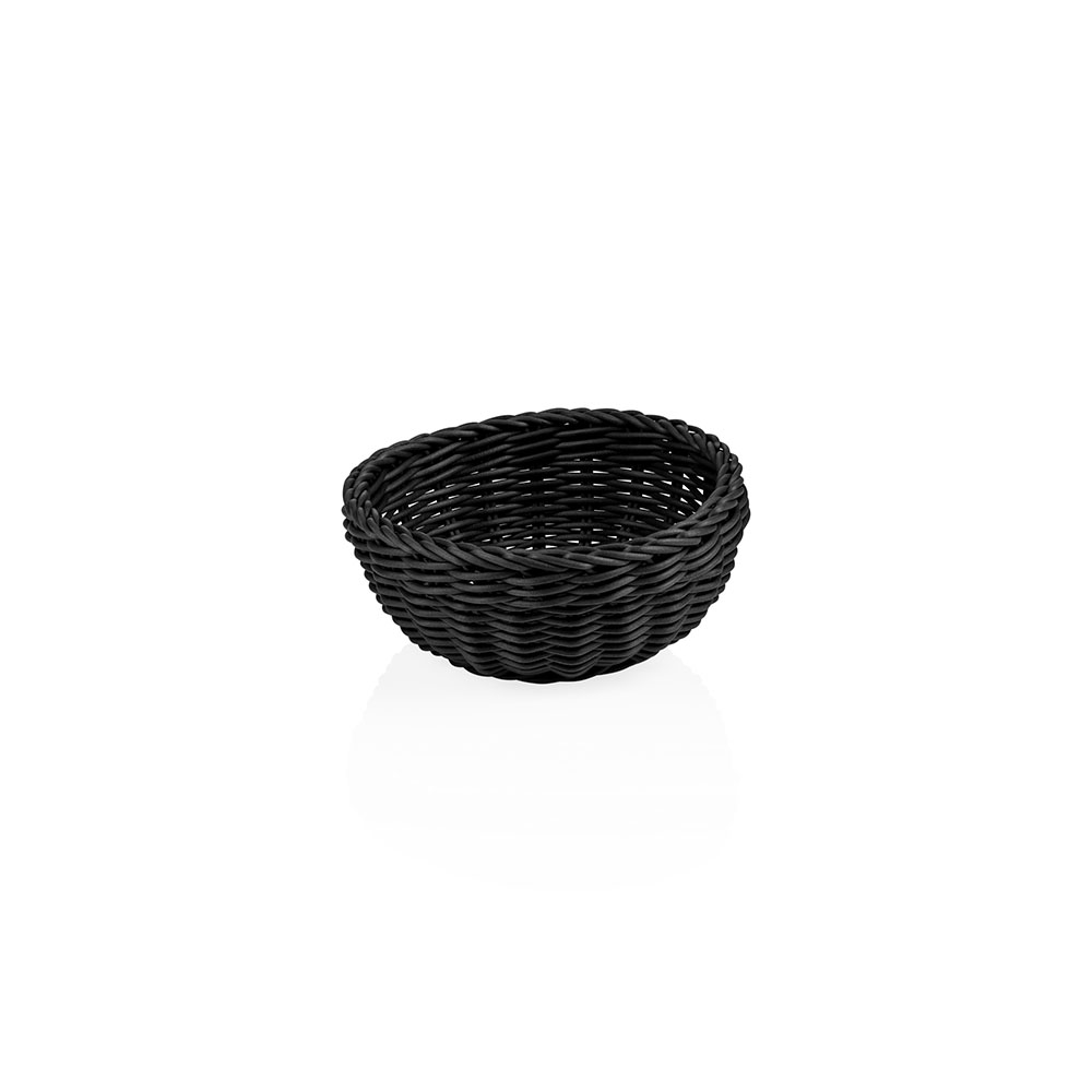 Bread basket, black half round