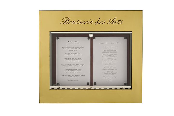 Menu cabinet Burgundy Brass - 2x A4