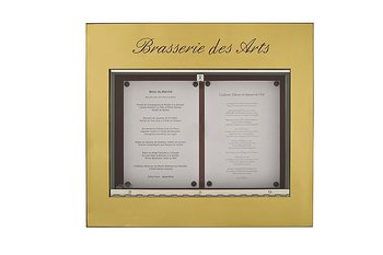 Menu cabinet Burgundy Brass - 2x A4