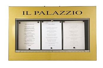 Menu cabinet Burgundy Brass - 3x A4