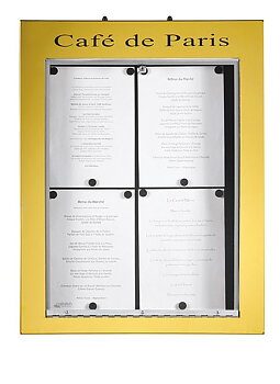Menu cabinet Burgundy Brass - 4x A4