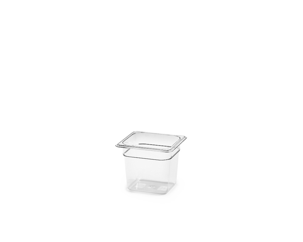Plastic canteen GN1/6, Transparent - 3