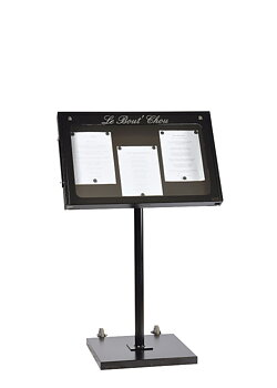 Menu cabinet Luberon 3 x A4 , angled stand