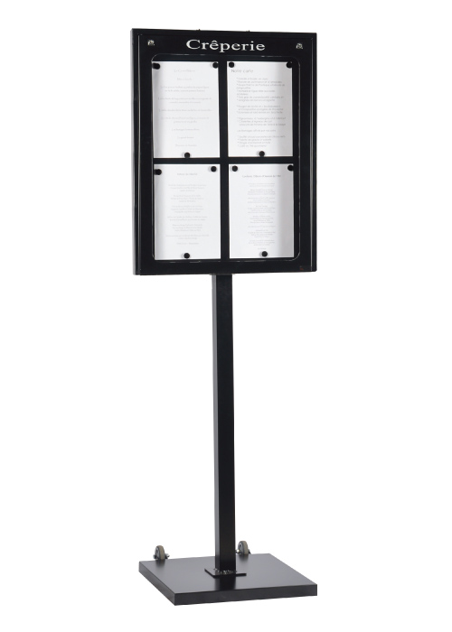Menu cabinet Luberon 4 x A4 , central Stand