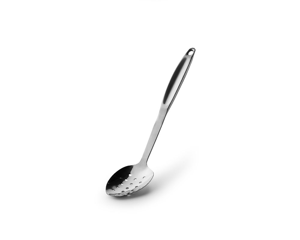 Serveringssked med hål rostfritt, 36cm