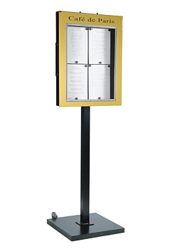 Menu cabinet Bourgogne 4 x A4 ,central Stand