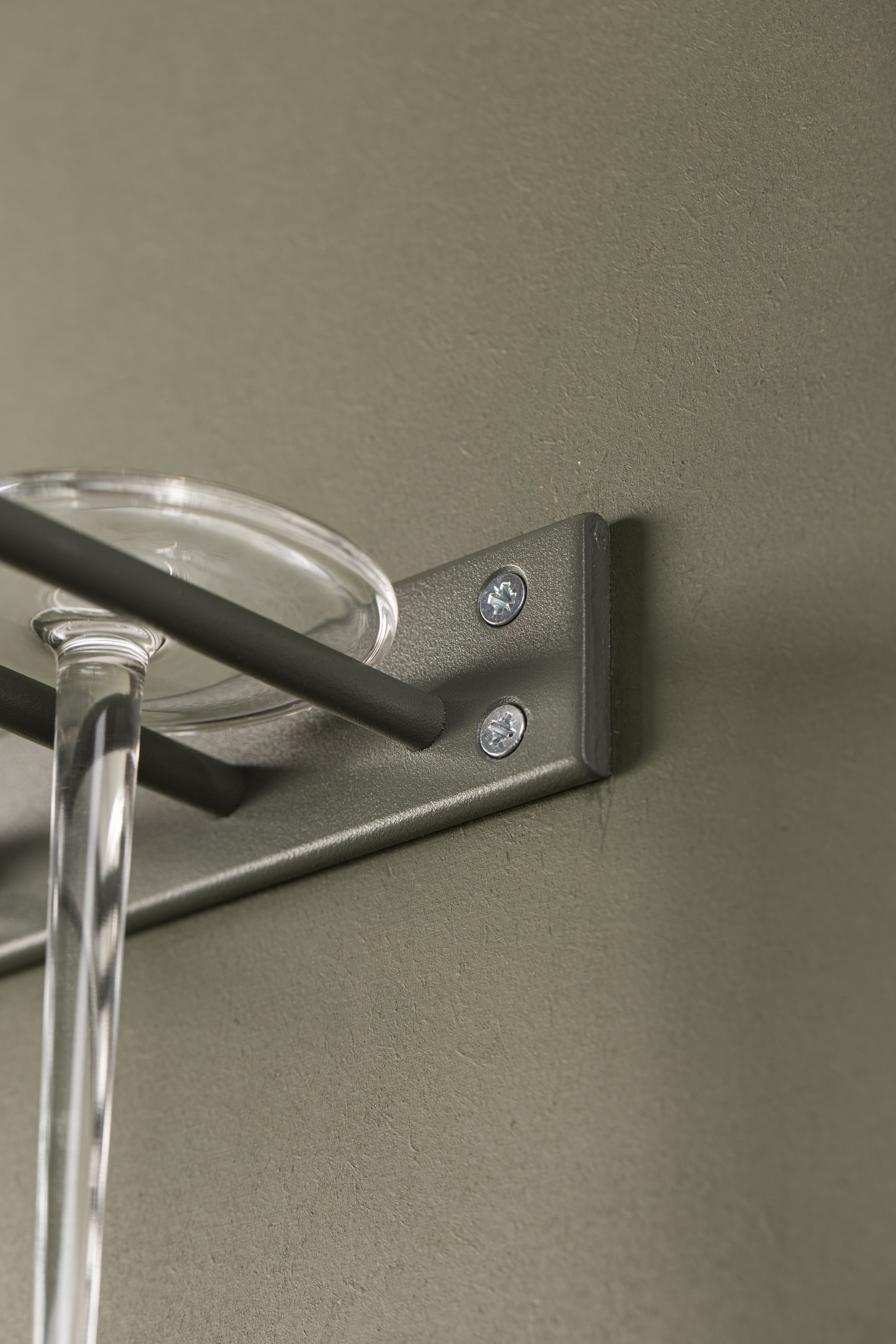 Glass mount for wall mounting, Green, 5 sections - 7