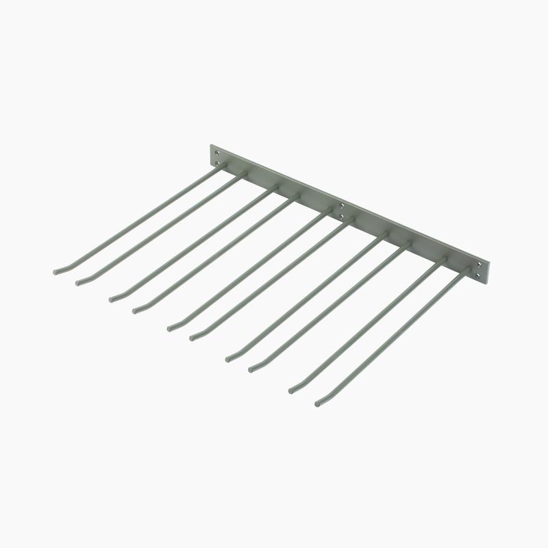 Glass mount for wall mounting, Green, 5 sections - 2