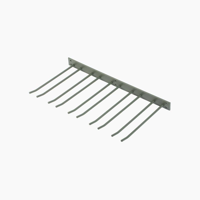 Glass mount for wall mounting, Green, 5 sections
