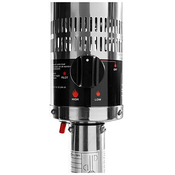 Retractable gas heater excl. gas tube