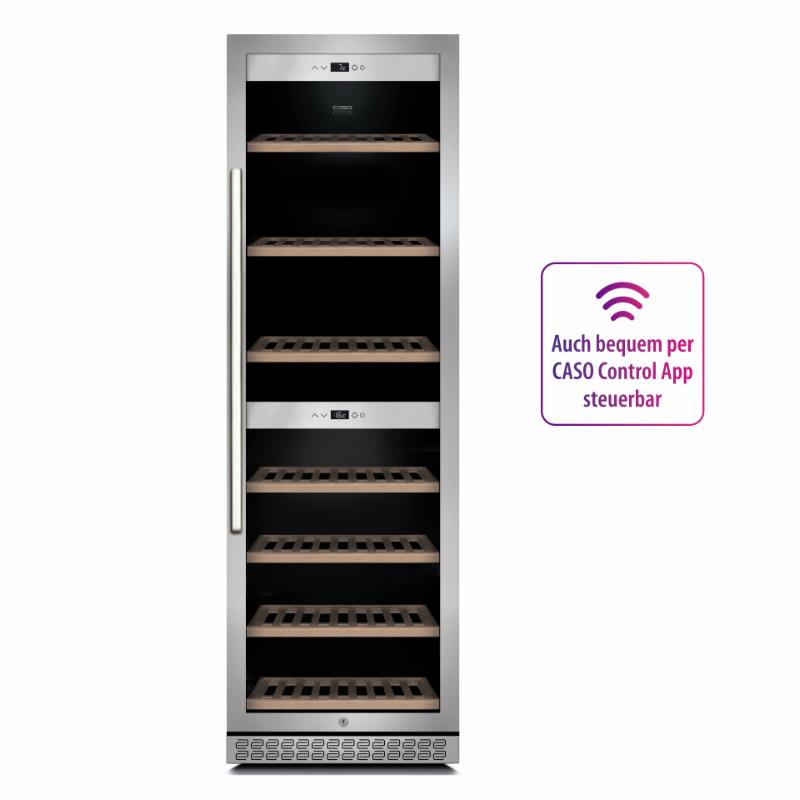Caso WineChef Pro 180, 2 zoner, 180 flaskor - WiFi - 2