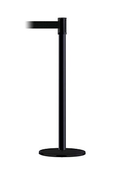 Queue Guiding  with retractable belt - Black