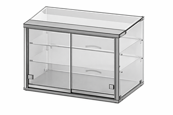Neutral glass display case, Vivian NLSQ 700/25
