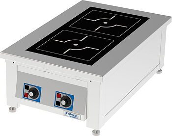 Bench stove, induction, 2 zone 7 kW / 10 kW