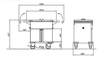 Bain Marie  2 GN1/1 - 4
