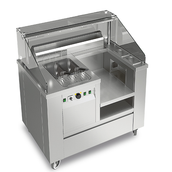Moving Show Pasta 1115 mm med integrerad pastakokare 24 liter