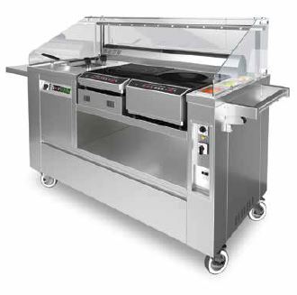 Moving Show Pasta 1115 mm med integrerad pastakokare 24 liter - 2