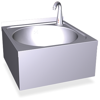 Wall-mounted washbasin Ø 390 mm with electronic controlled faucet
