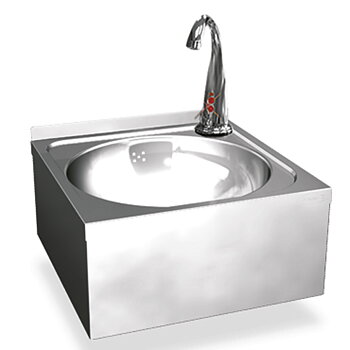 Wall-mounted washbasin Ø 390 mm with electronic controlled faucet