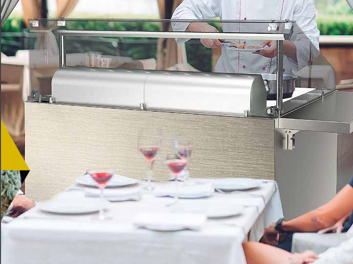 Moving Show Cooking 1115 mm with integrated air intake - 5