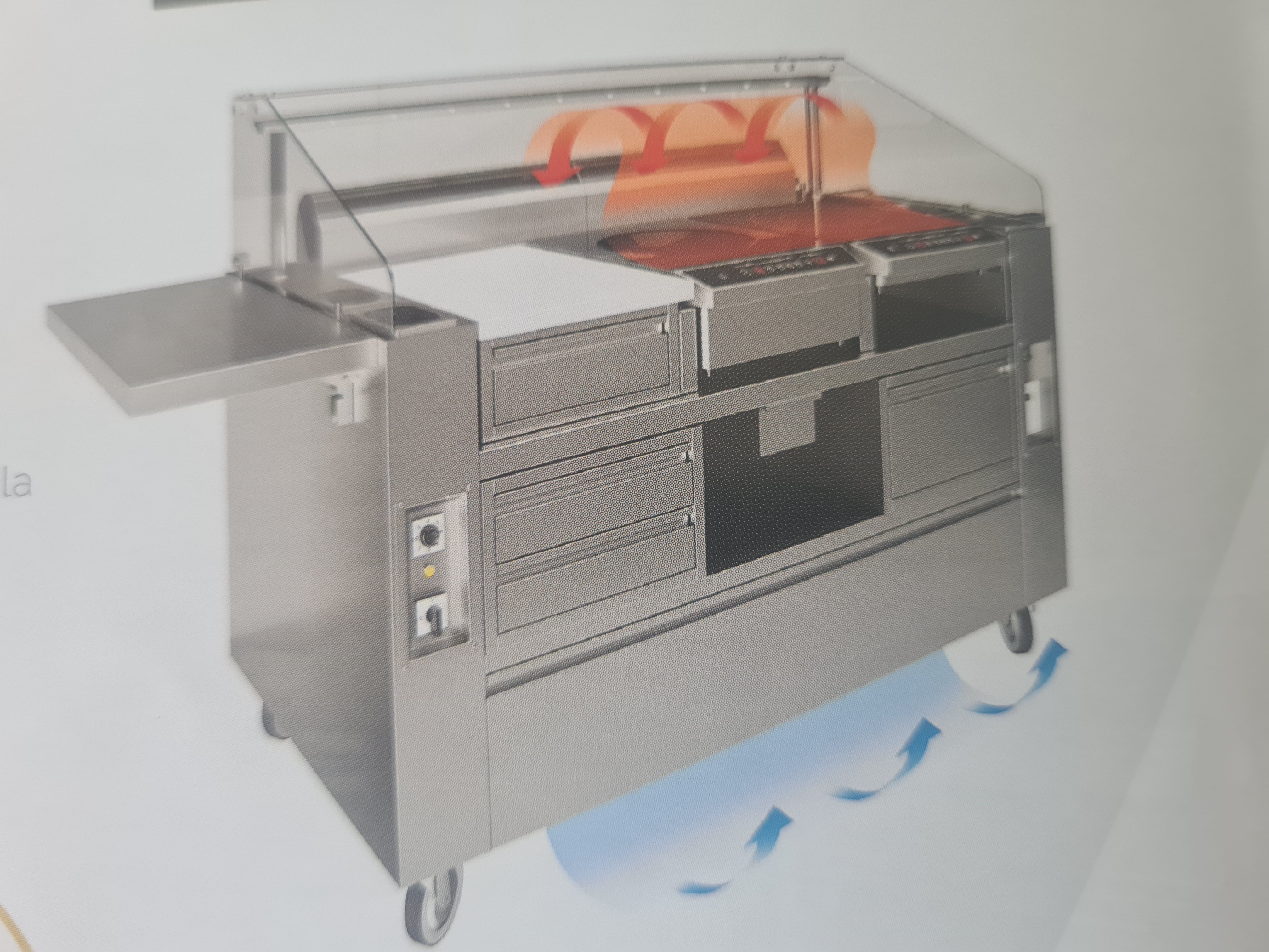 Moving Show Cooking 1115 mm with integrated air intake - 6