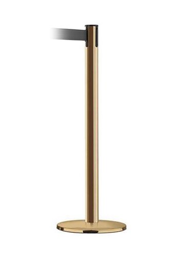 Queue Guiding  with retractable belt - Brass