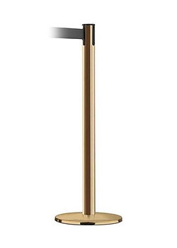 Queue Guiding  with retractable belt - Brass