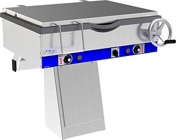 Frying griddle Cast iron hob, 835mm deep -2 zone