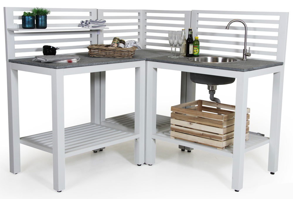BELLAC Outdoor Kitchen with Wash White - 4