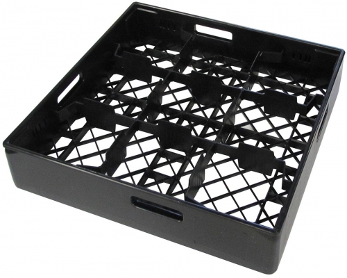 Diskback fackindelad, 9 x glas Ø max 149 mm , SVART