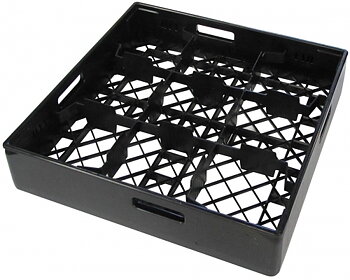 Dish tray compartment, 9 x glass Ø max 149 mm, BLACK