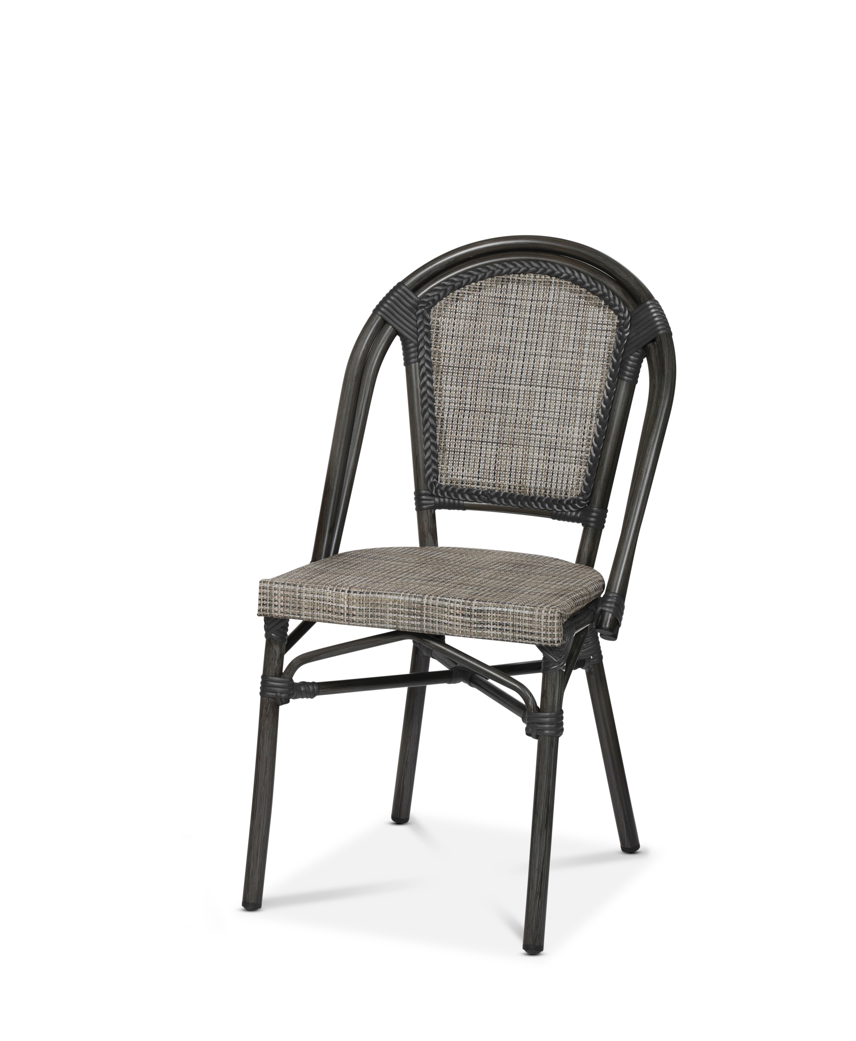 Stol PARIS,  Bamboo, Mörkgrå / Khaki