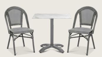 Stol PARIS,  Bamboo, Mörkgrå / Khaki - 2