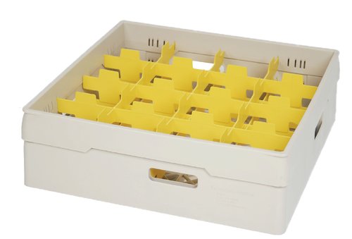 Diskback fackindelad, 16 x glas Ø max 110 mm, BEIGE - 2
