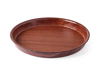 Serving tray, round, non-slip, high rim, laminated   ⌀420x(H)30