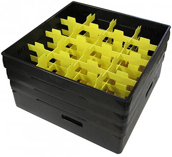 Dish tray compartment, 16 x glass Ø max 110 mm, BLACK