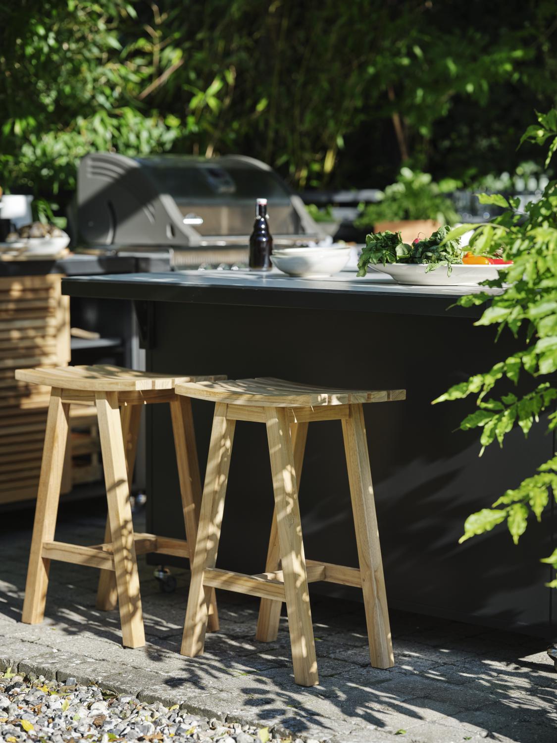 FORNAX utekök svart/teak - 14