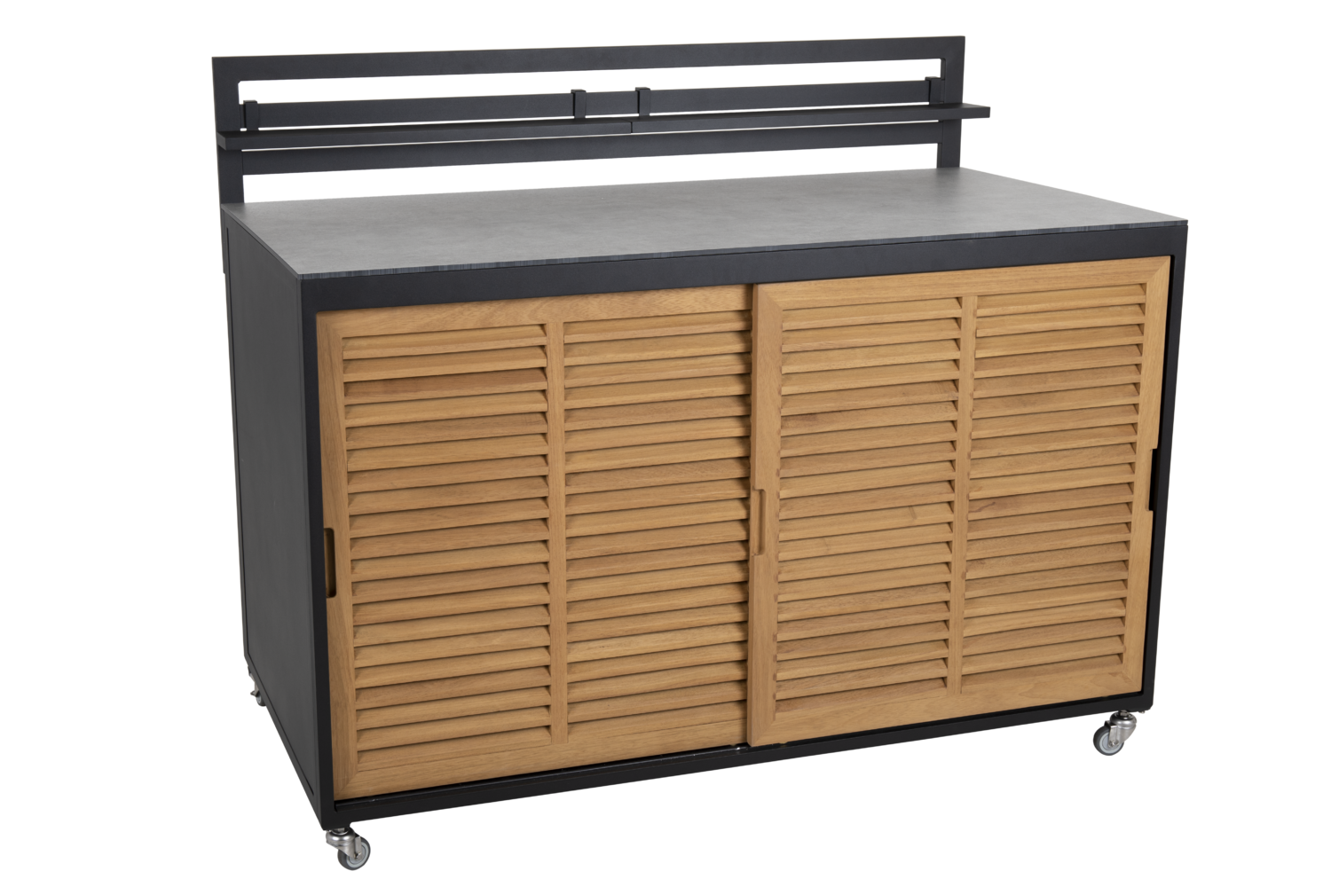 FORNAX utekök svart/teak