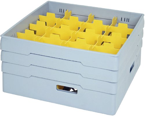 Diskback fackindelad, 16 x glas Ø max 110 mm, GRÅ - 4